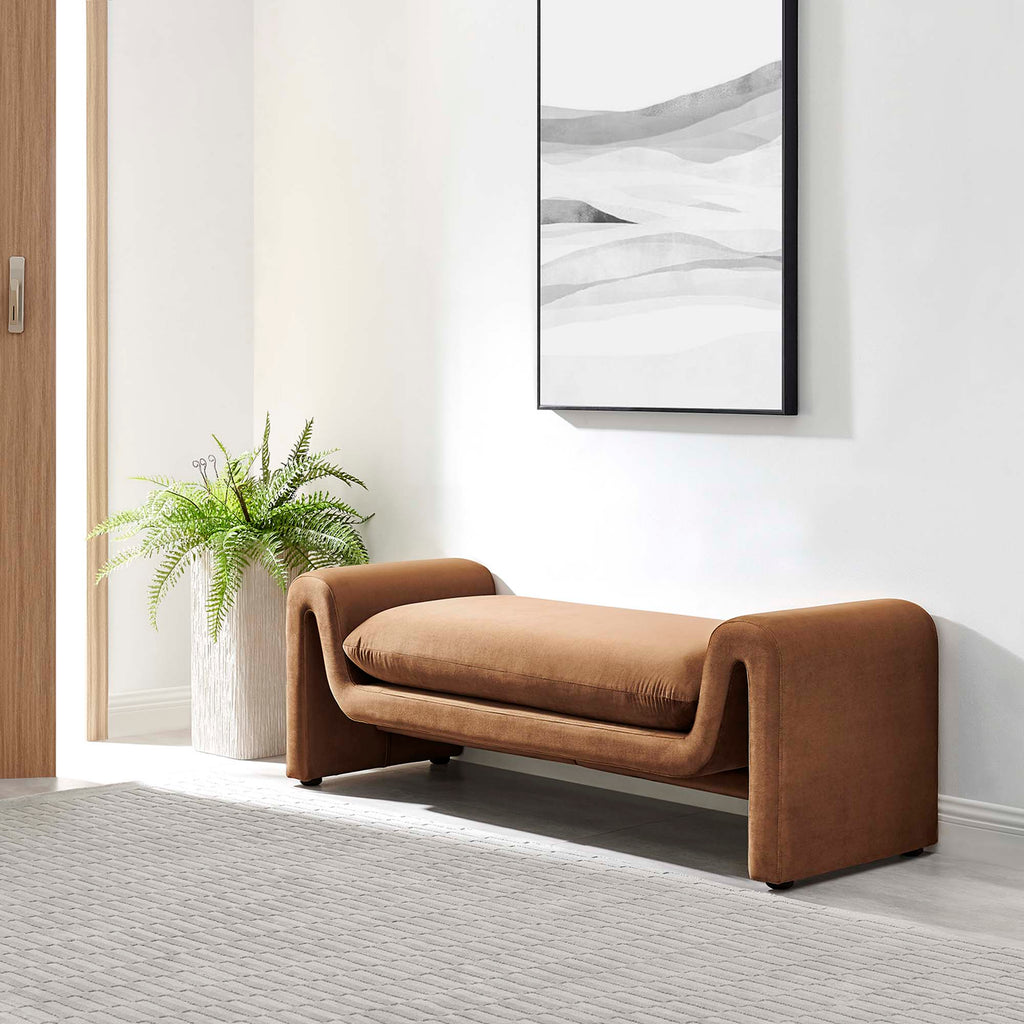 Waverly Performance Velvet Bench by Modway