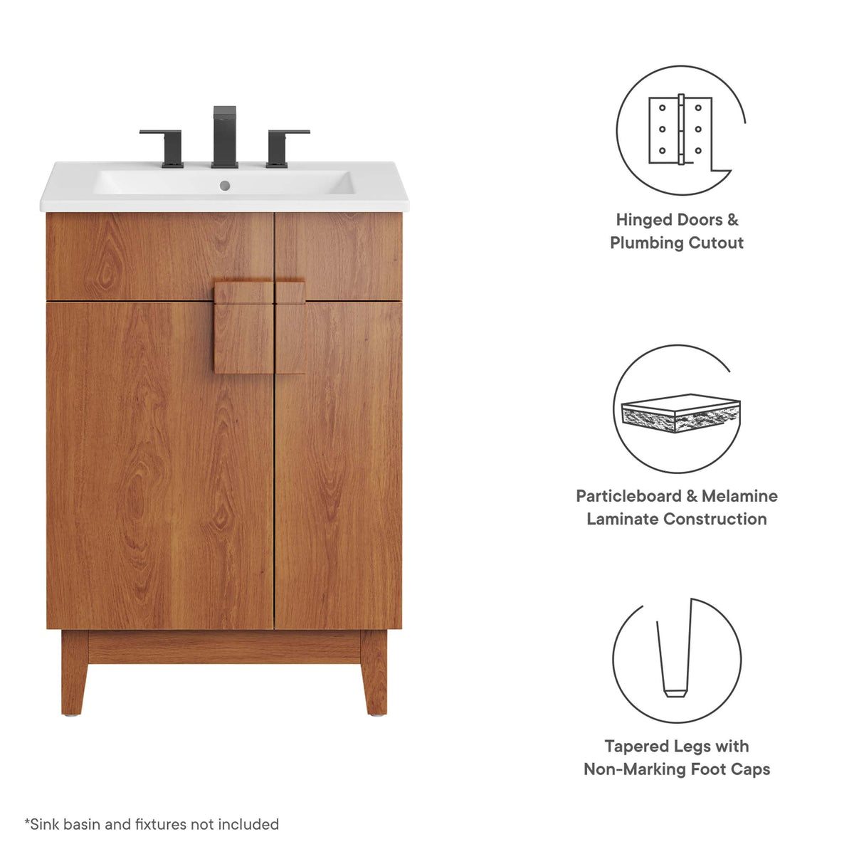Miles Bathroom Vanity Cabinet (Sink Basin Not Included) by Modway