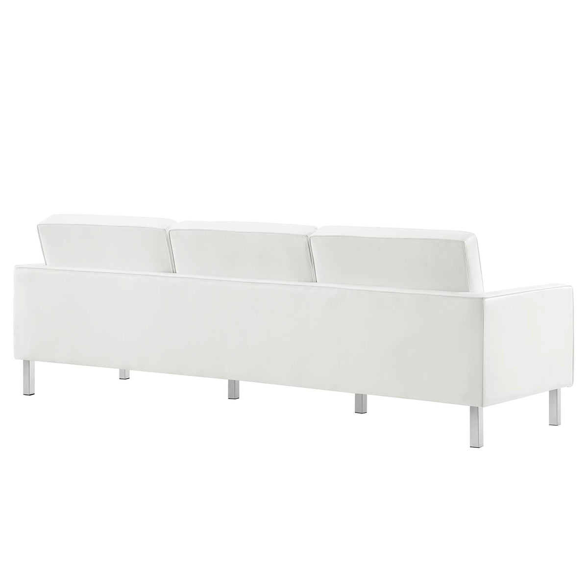 Loft Tufted Vegan Leather Sofa and Ottoman Set by Modway