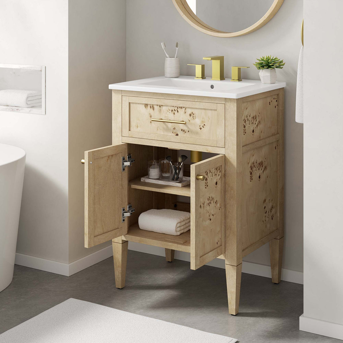 Elysian Wood Bathroom Vanity by Modway