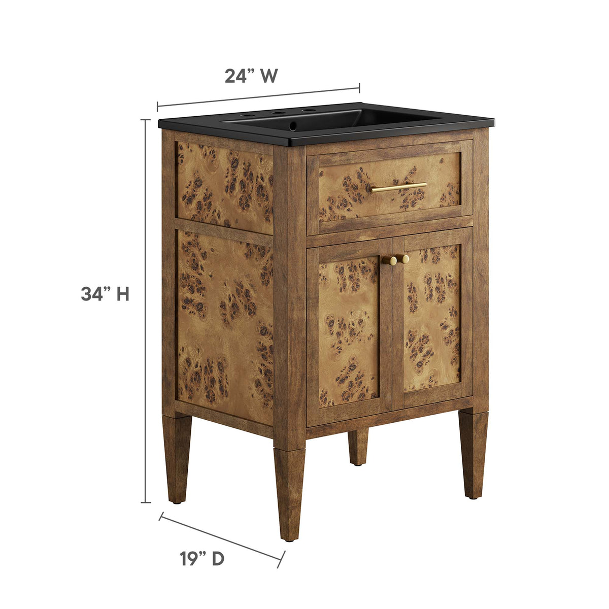 Elysian Wood Bathroom Vanity by Modway