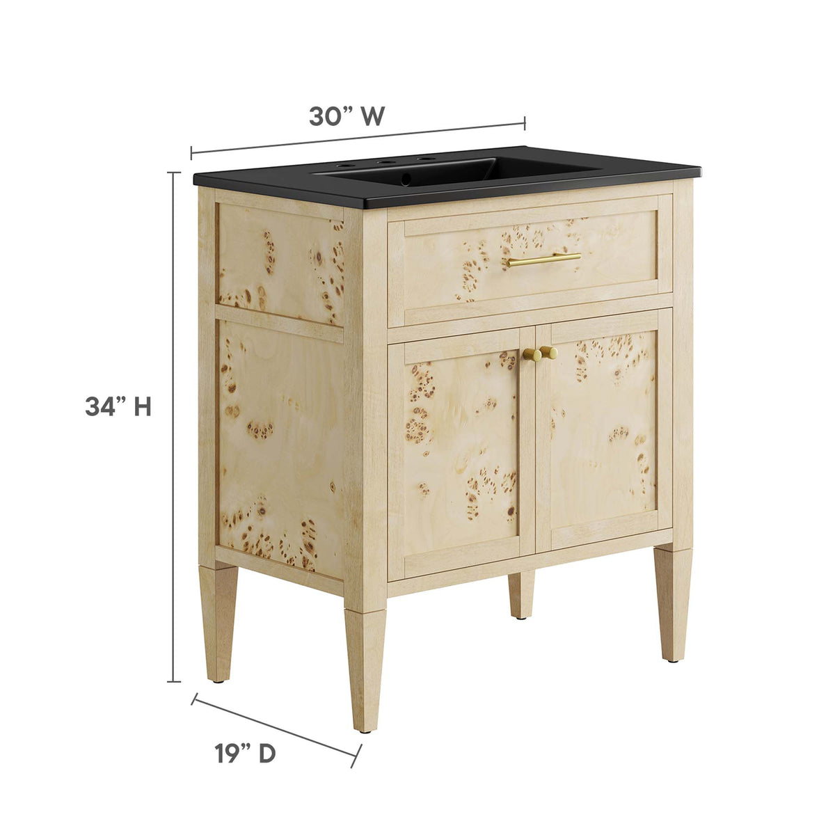 Elysian Wood Bathroom Vanity by Modway