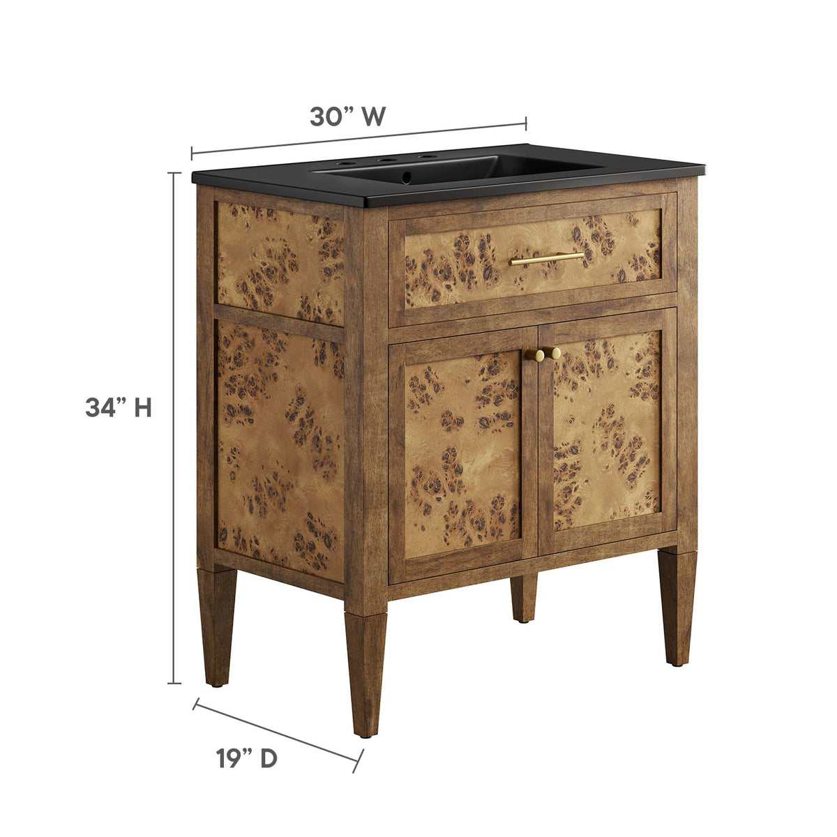 Elysian Wood Bathroom Vanity by Modway