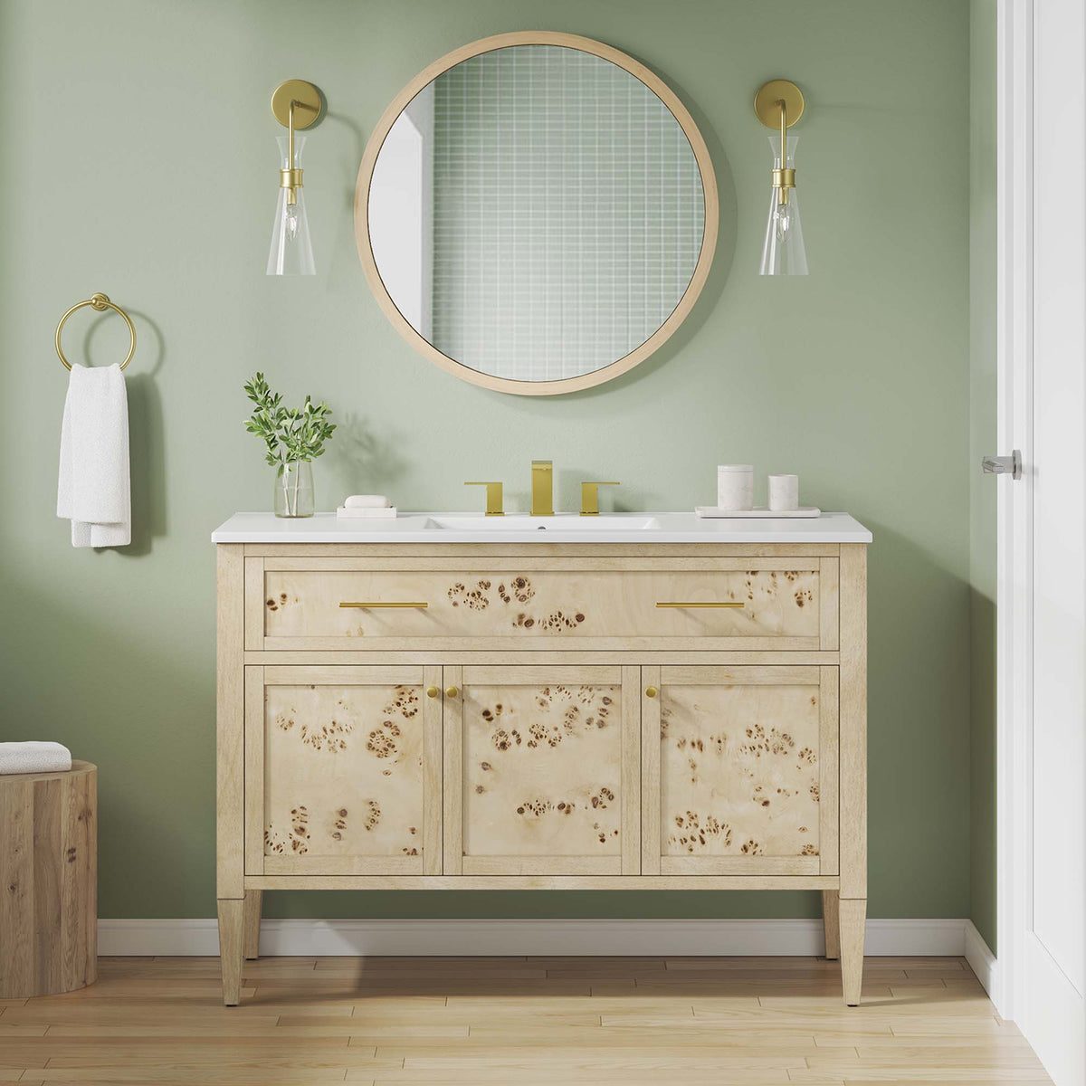 Elysian 48" Wood Single Sink Bathroom Vanity by Modway