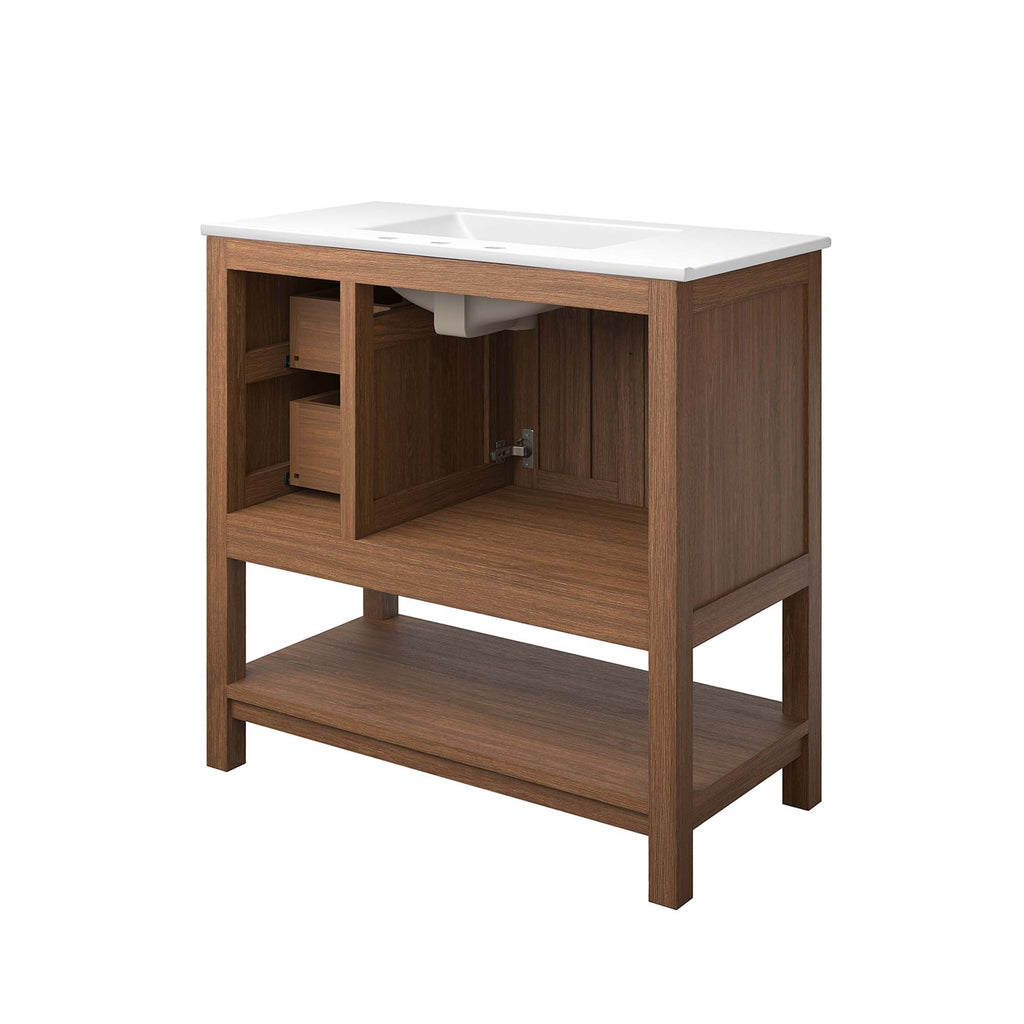 Ashlyn 36" Wood Bathroom Vanity by Modway