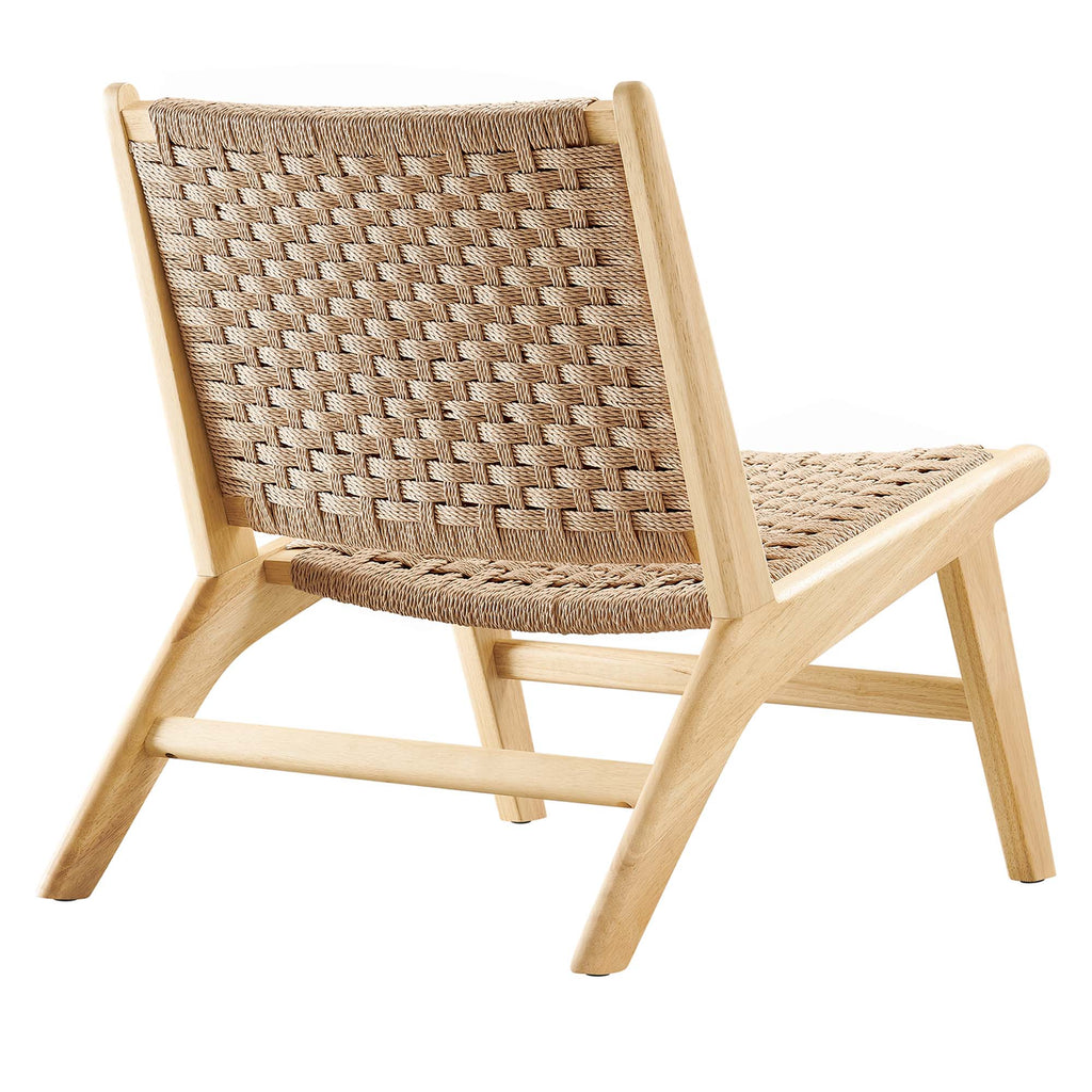 Saoirse Woven Rope Wood Accent Lounge Chair by Modway
