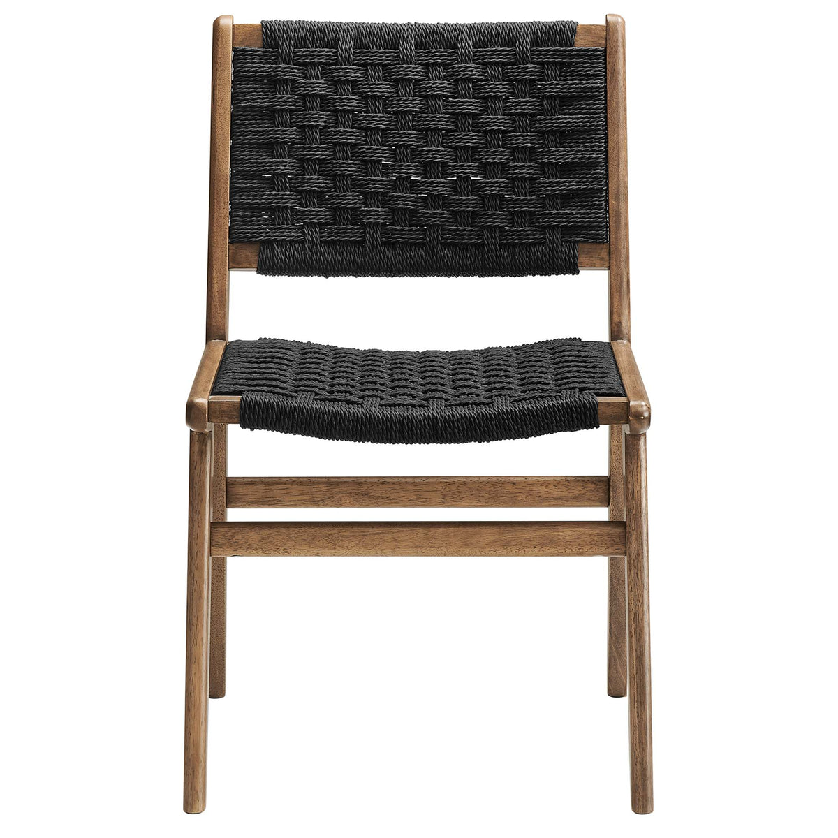 Saoirse Woven Rope Wood Dining Side Chair Set of 2 by Modway