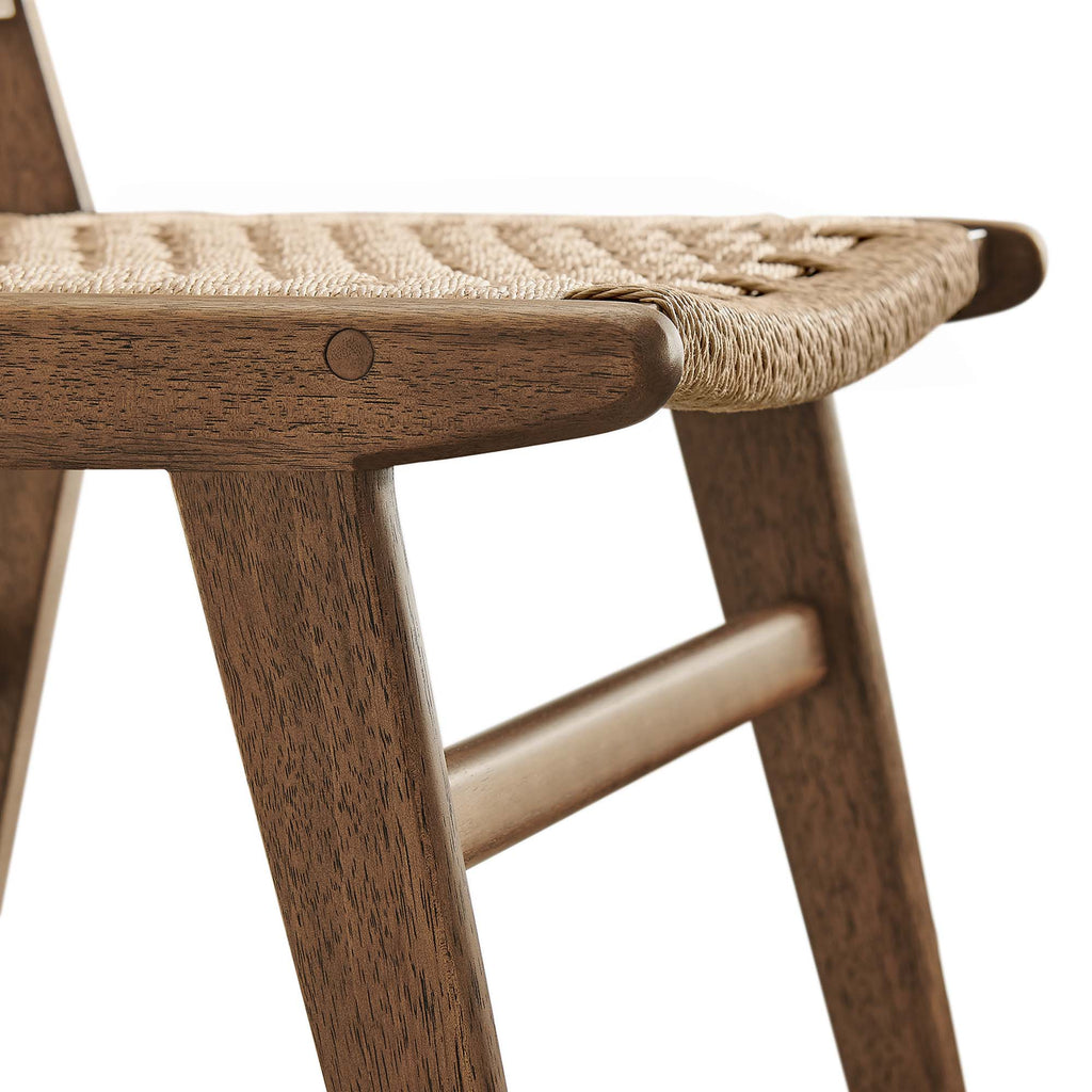 Saoirse Woven Rope Wood Dining Side Chair Set of 2 by Modway