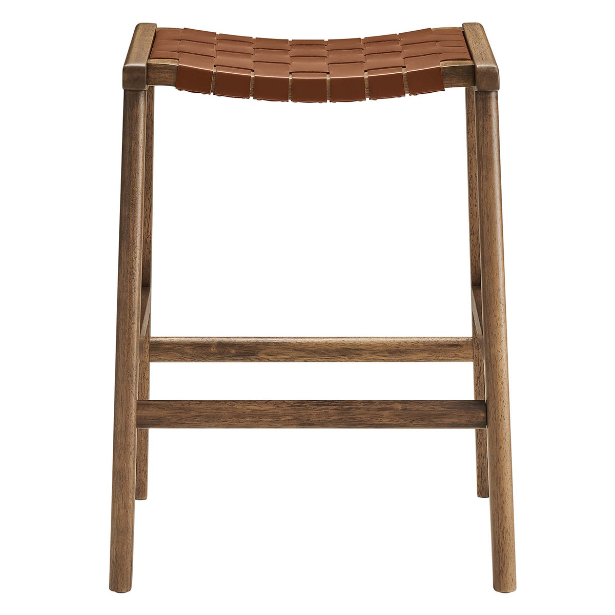 Saoirse Faux Leather Wood Counter Stool Set of 2 by Modway