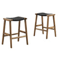 Saoirse Woven Rope Wood Counter Stool Set of 2 by Modway