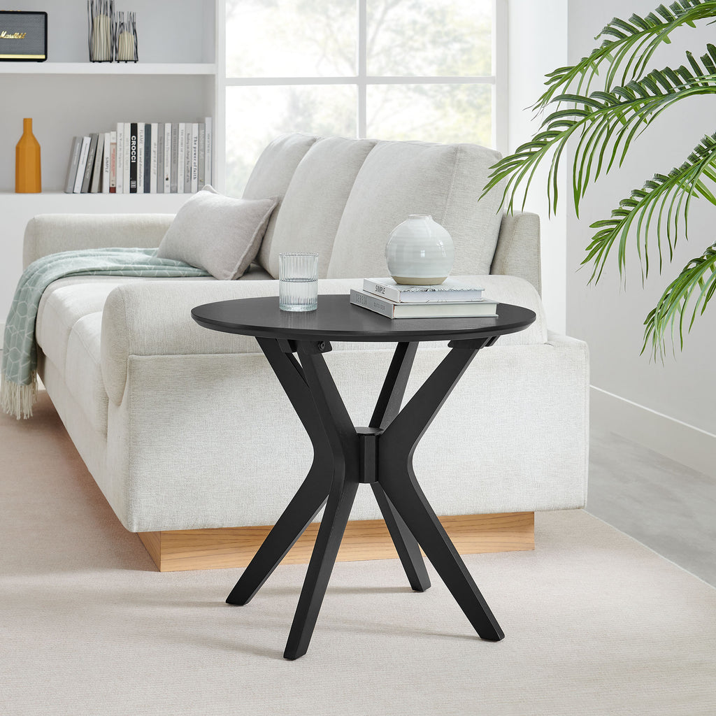 Crossroads 24" Round Wood Side Table by Modway