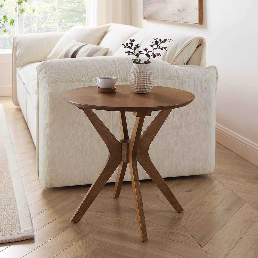 Crossroads 24" Round Wood Side Table by Modway