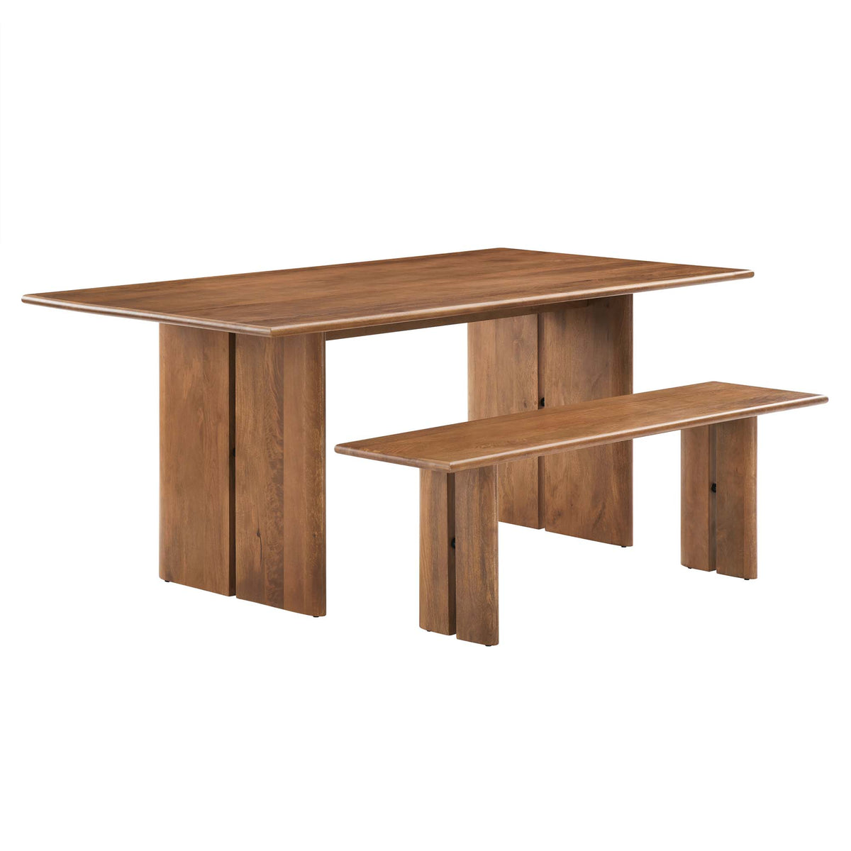 Amistad Wood Dining Table and Bench Set by Modway