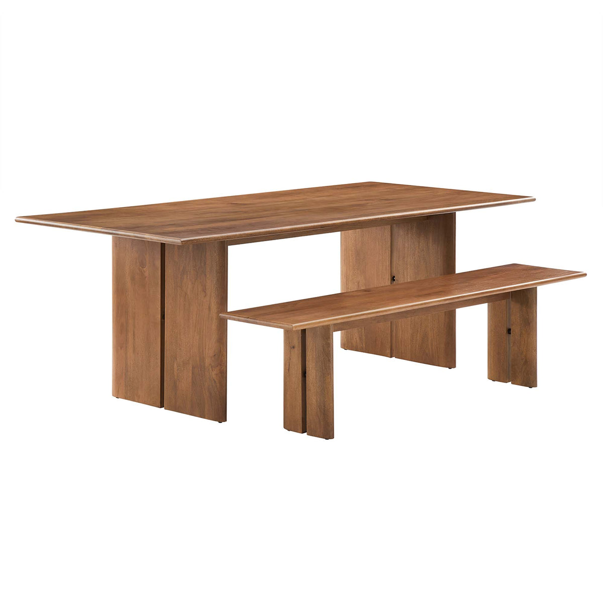 Amistad Wood Dining Table and Bench Set by Modway
