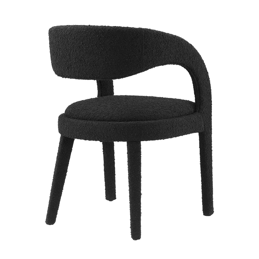 Pinnacle Boucle Upholstered Dining Chair Set of 2 by Modway