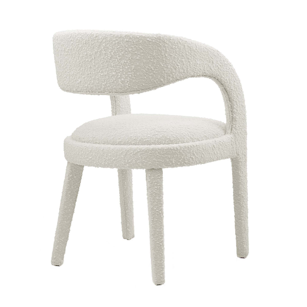 Pinnacle Boucle Upholstered Dining Chair Set of 2 by Modway