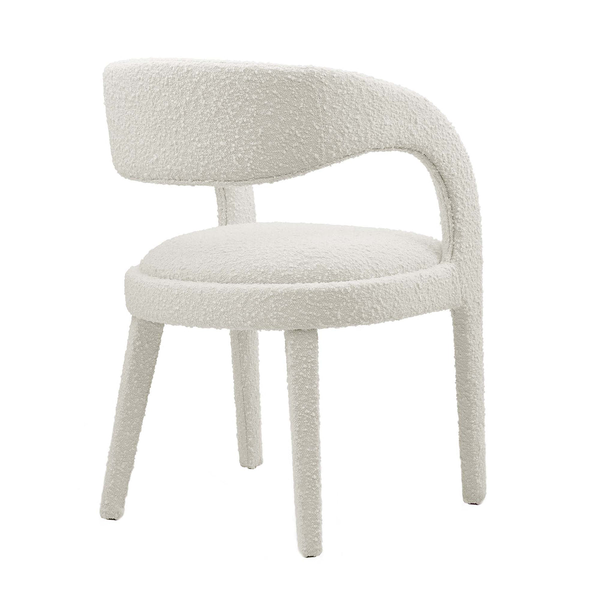 Pinnacle Boucle Upholstered Dining Chair Set of 2 by Modway