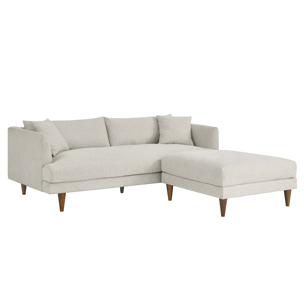 Zoya Down Filled Overstuffed Sofa and Ottoman Set by Modway