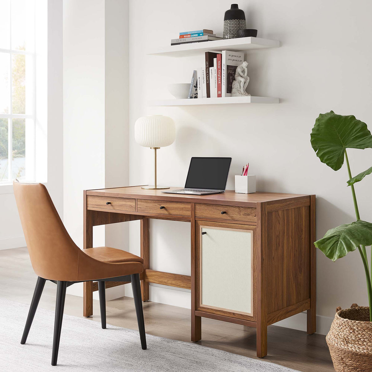 Capri Wood Grain Office Desk by Modway