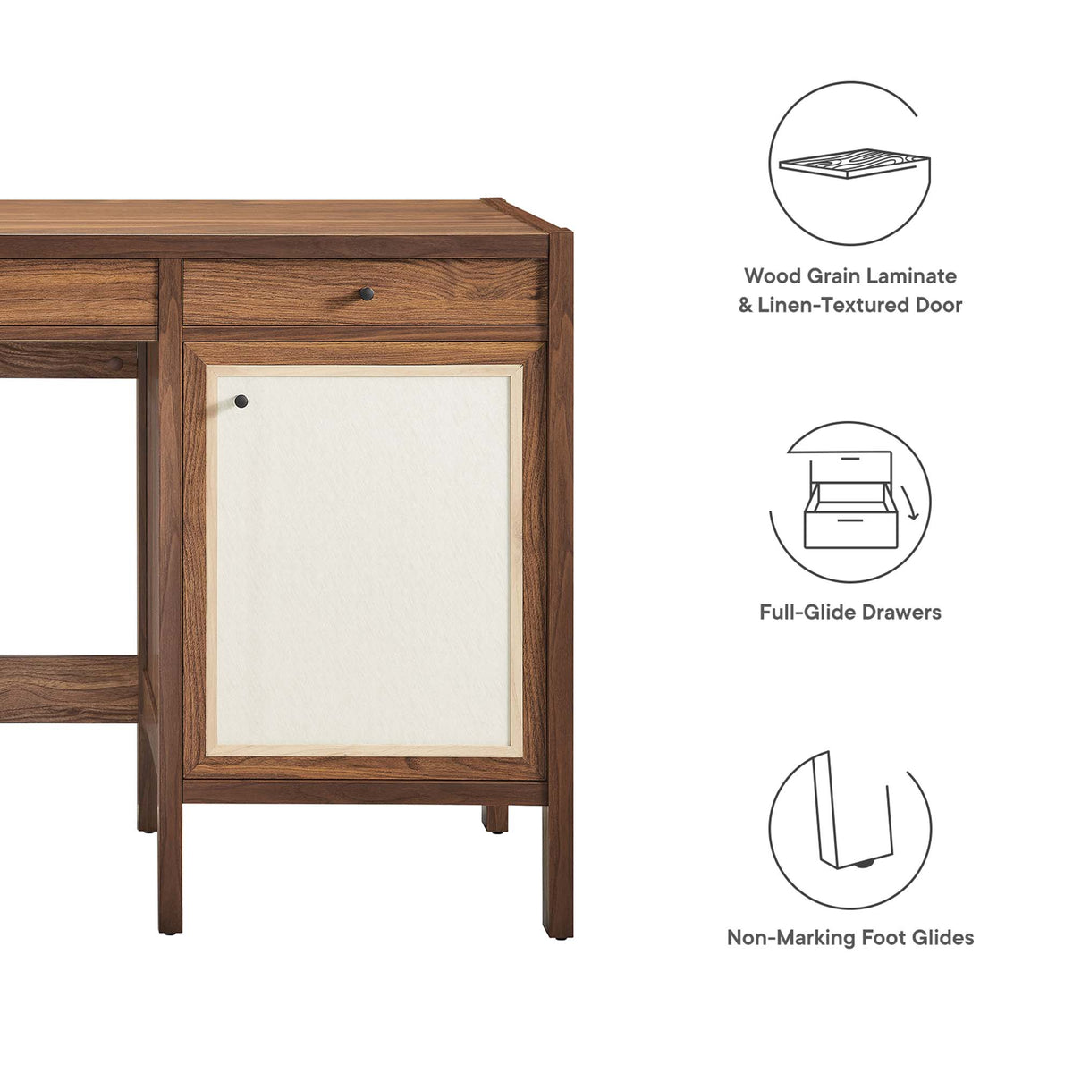 Capri Wood Grain Office Desk by Modway