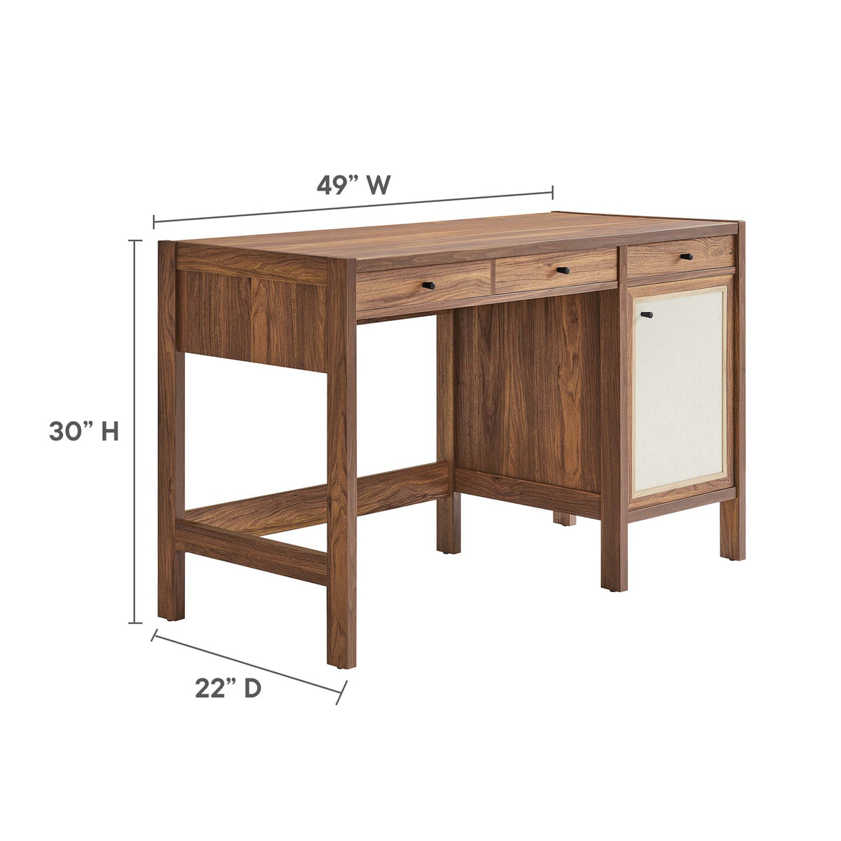 Capri Wood Grain Office Desk by Modway