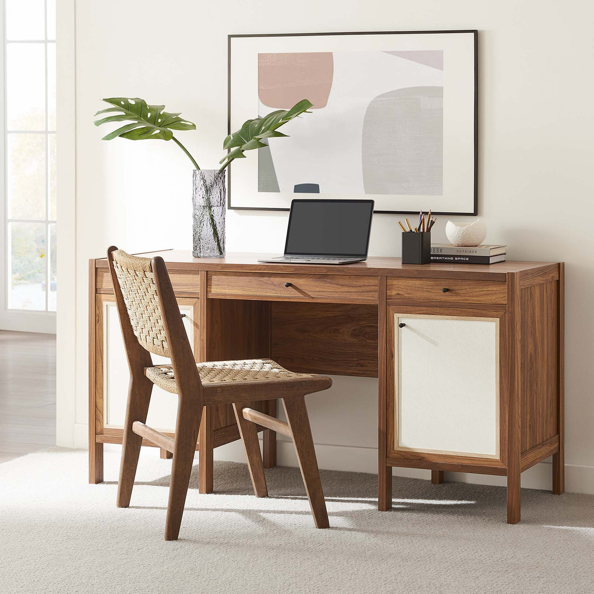 Capri Wood Grain Office Desk by Modway