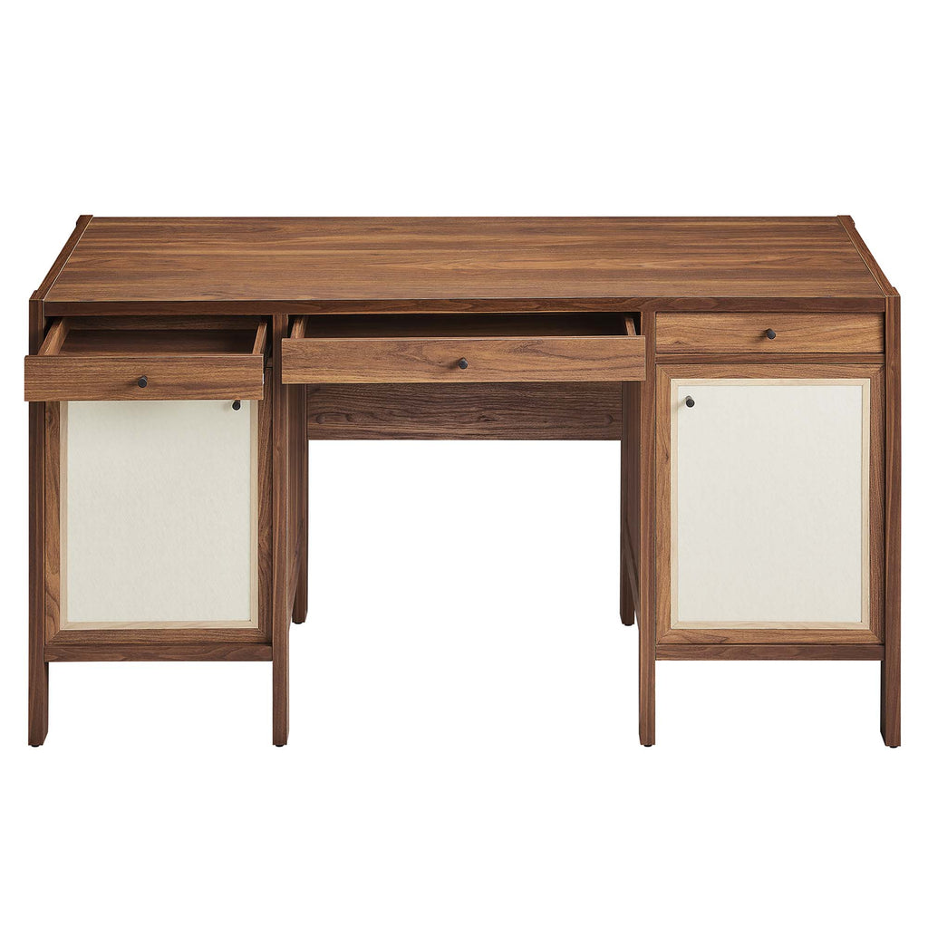 Capri Wood Grain Office Desk by Modway