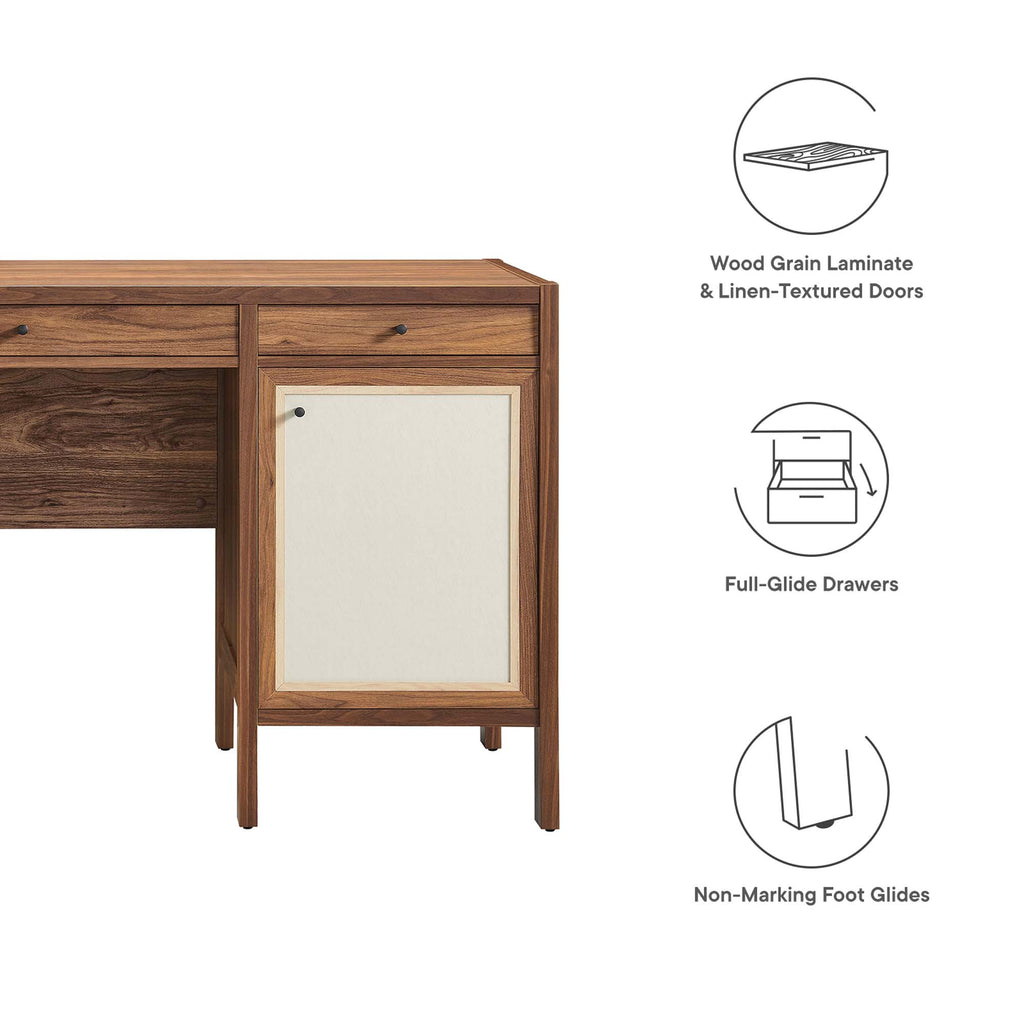 Capri Wood Grain Office Desk by Modway