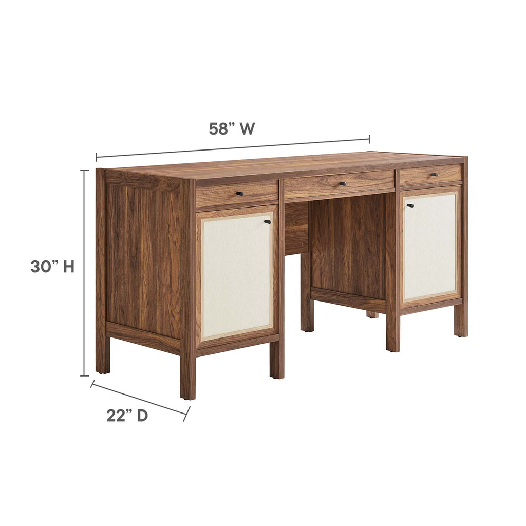 Capri Wood Grain Office Desk by Modway