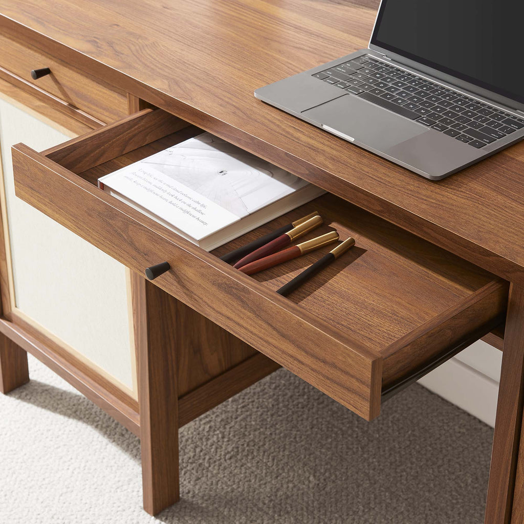 Capri Wood Grain Office Desk by Modway