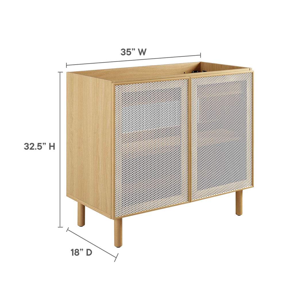 Calla Perforated Metal Bathroom Vanity Cabinet (Sink Basin Not Included) by Modway