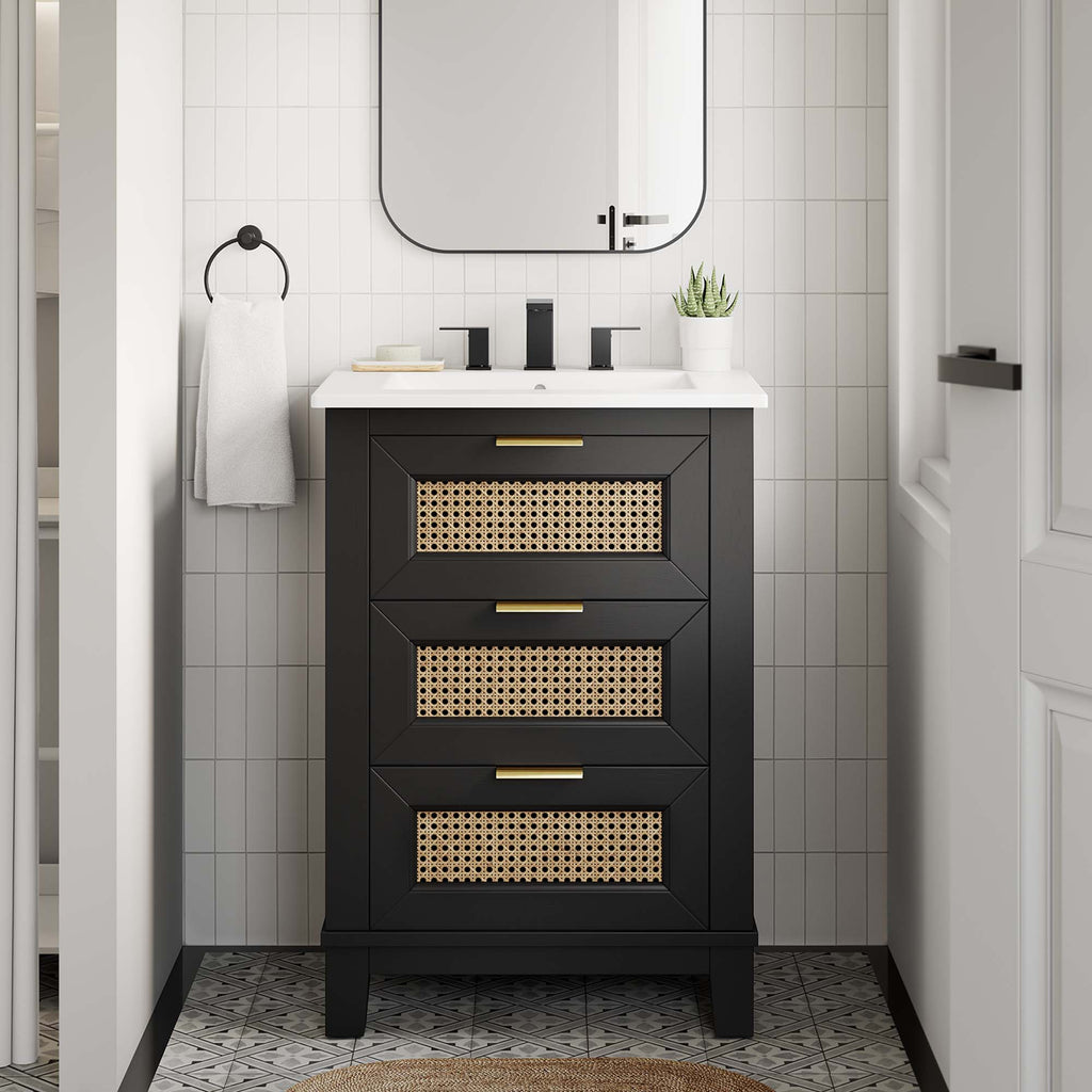 Dixie Solid Wood Bathroom Vanity Cabinet (Sink Basin Not Included) by Modway