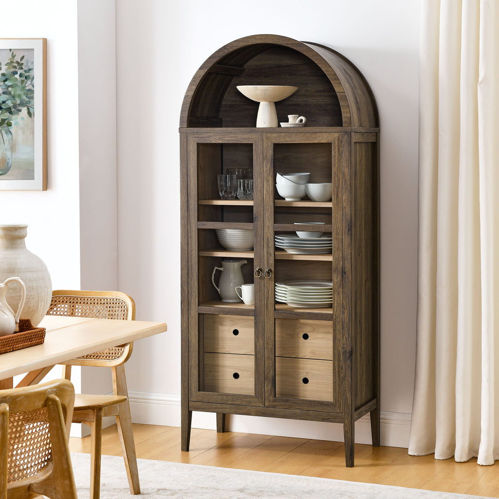 Nolan Tall Arched Storage Display Cabinet by Modway