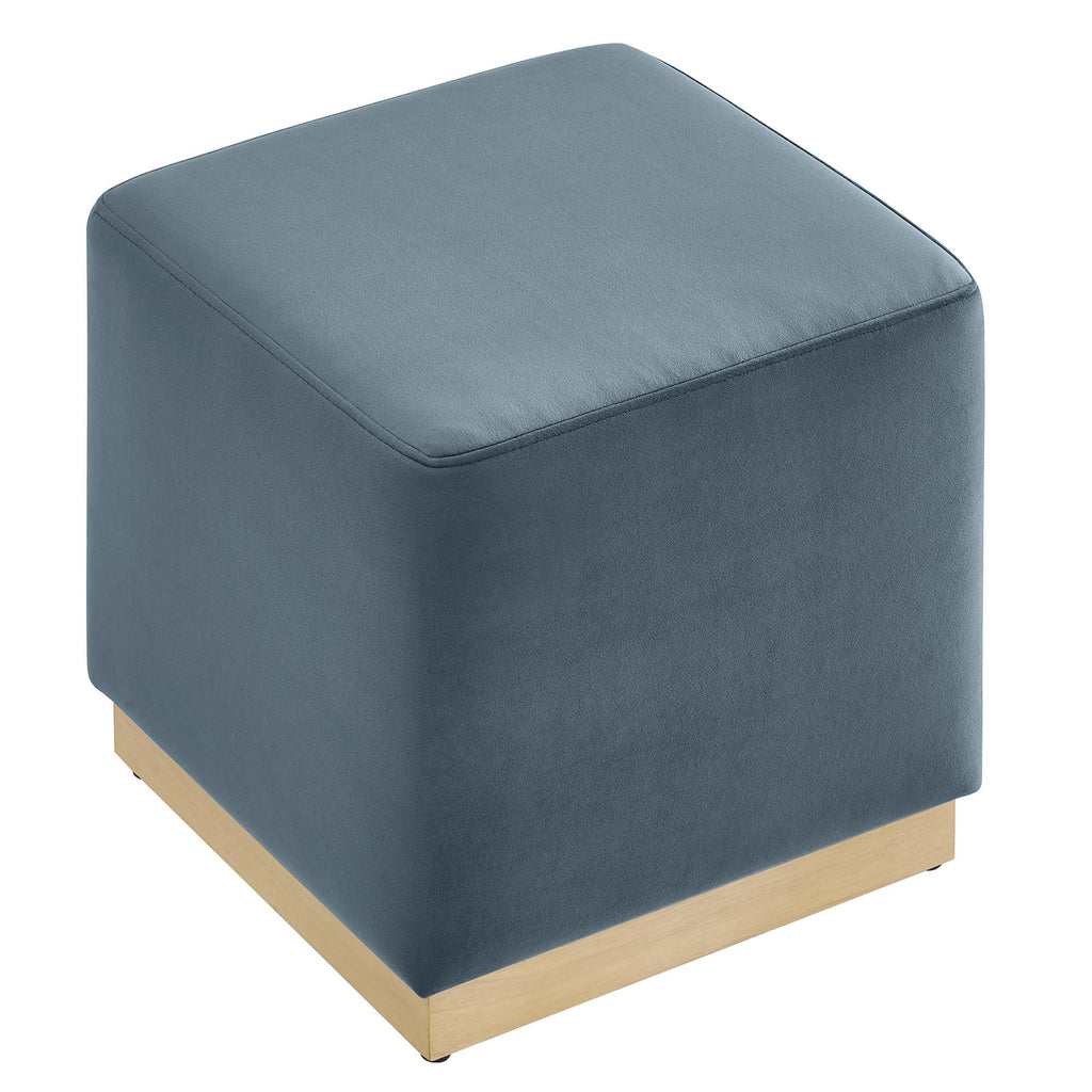 Tilden 17" Square Performance Velvet Upholstered Ottoman by Modway