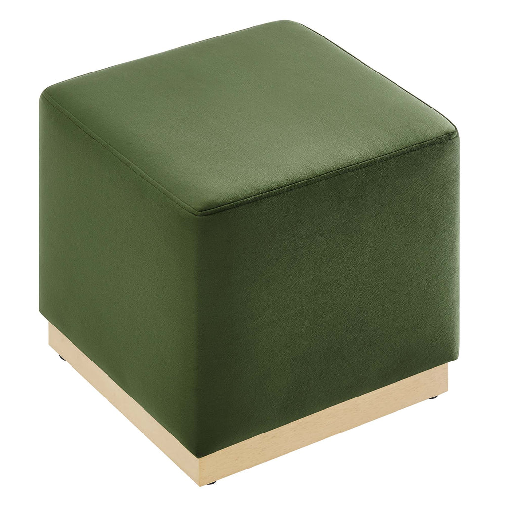 Tilden 17" Square Performance Velvet Upholstered Ottoman by Modway
