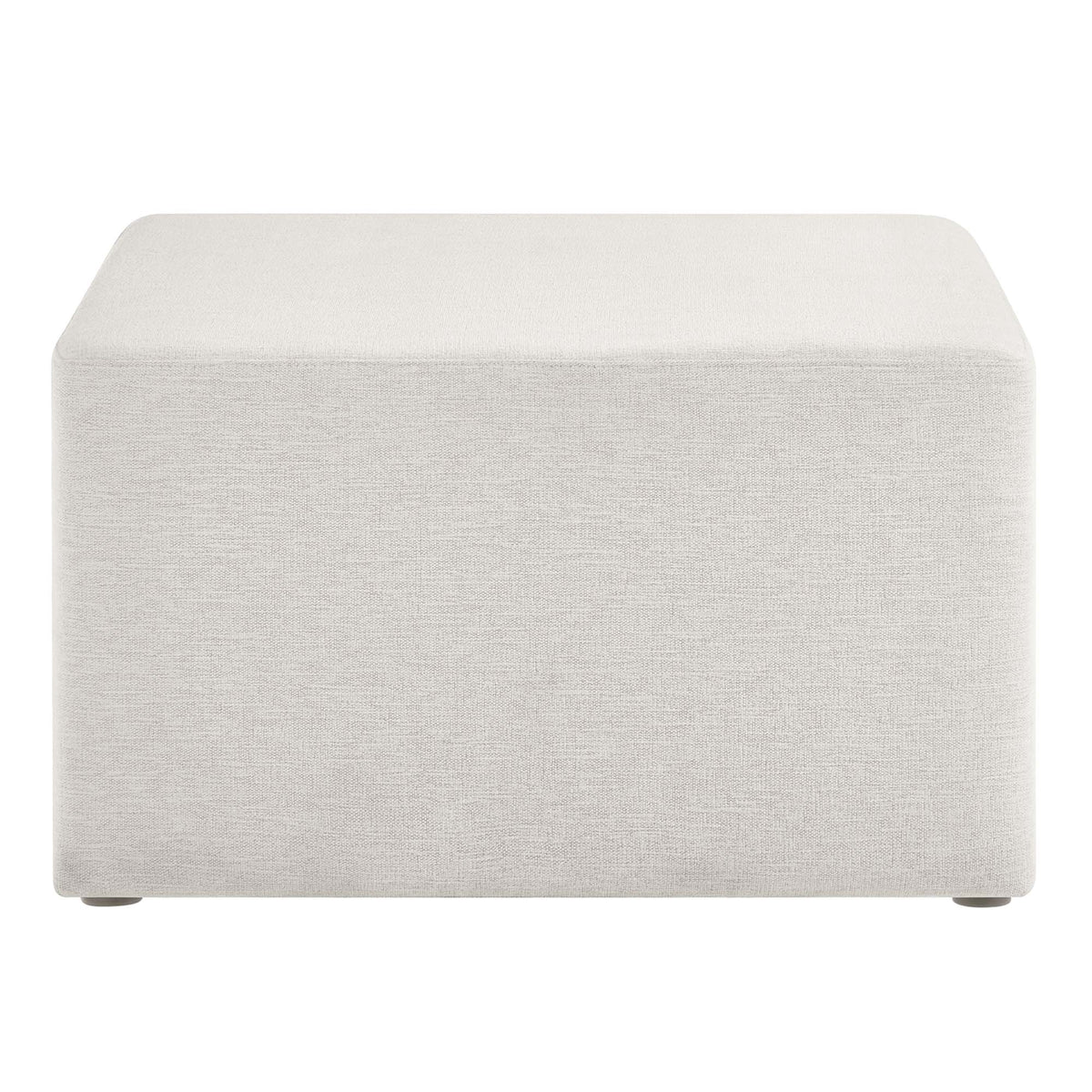Callum Large 28" Square Woven Heathered Fabric Upholstered Ottoman by Modway