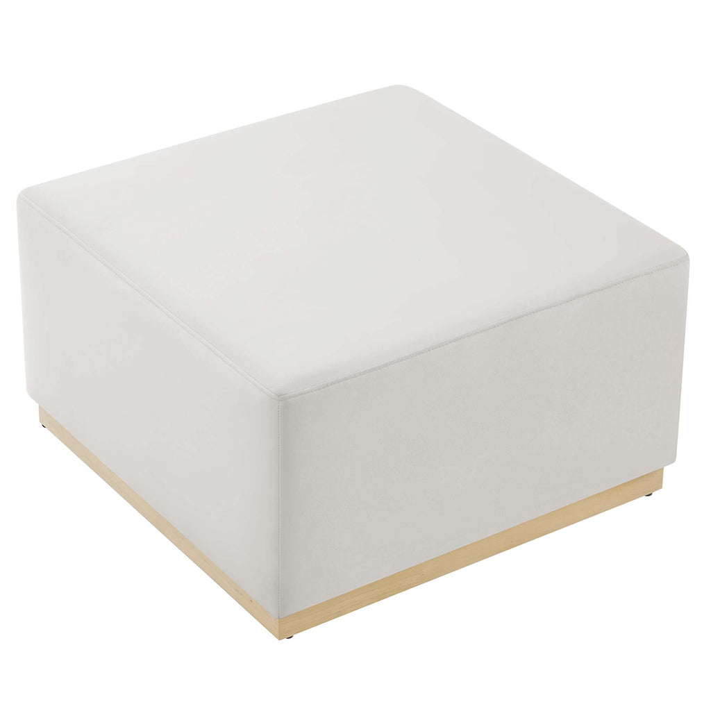 Tilden Large 28" Square Performance Velvet Upholstered Ottoman by Modway