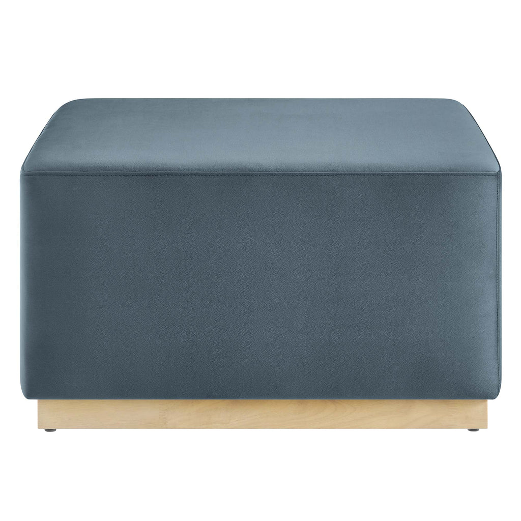 Tilden Large 28" Square Performance Velvet Upholstered Ottoman by Modway