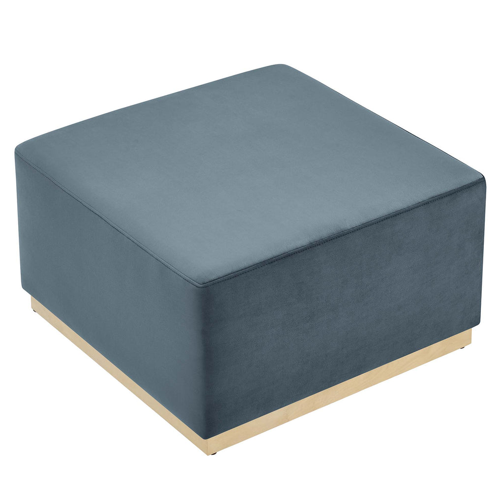Tilden Large 28" Square Performance Velvet Upholstered Ottoman by Modway