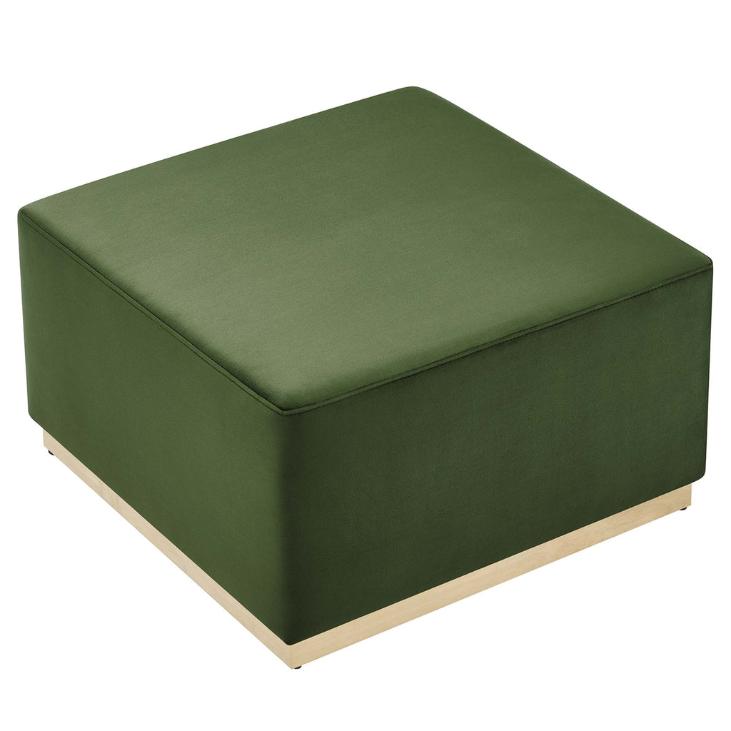 Tilden Large 28" Square Performance Velvet Upholstered Ottoman by Modway