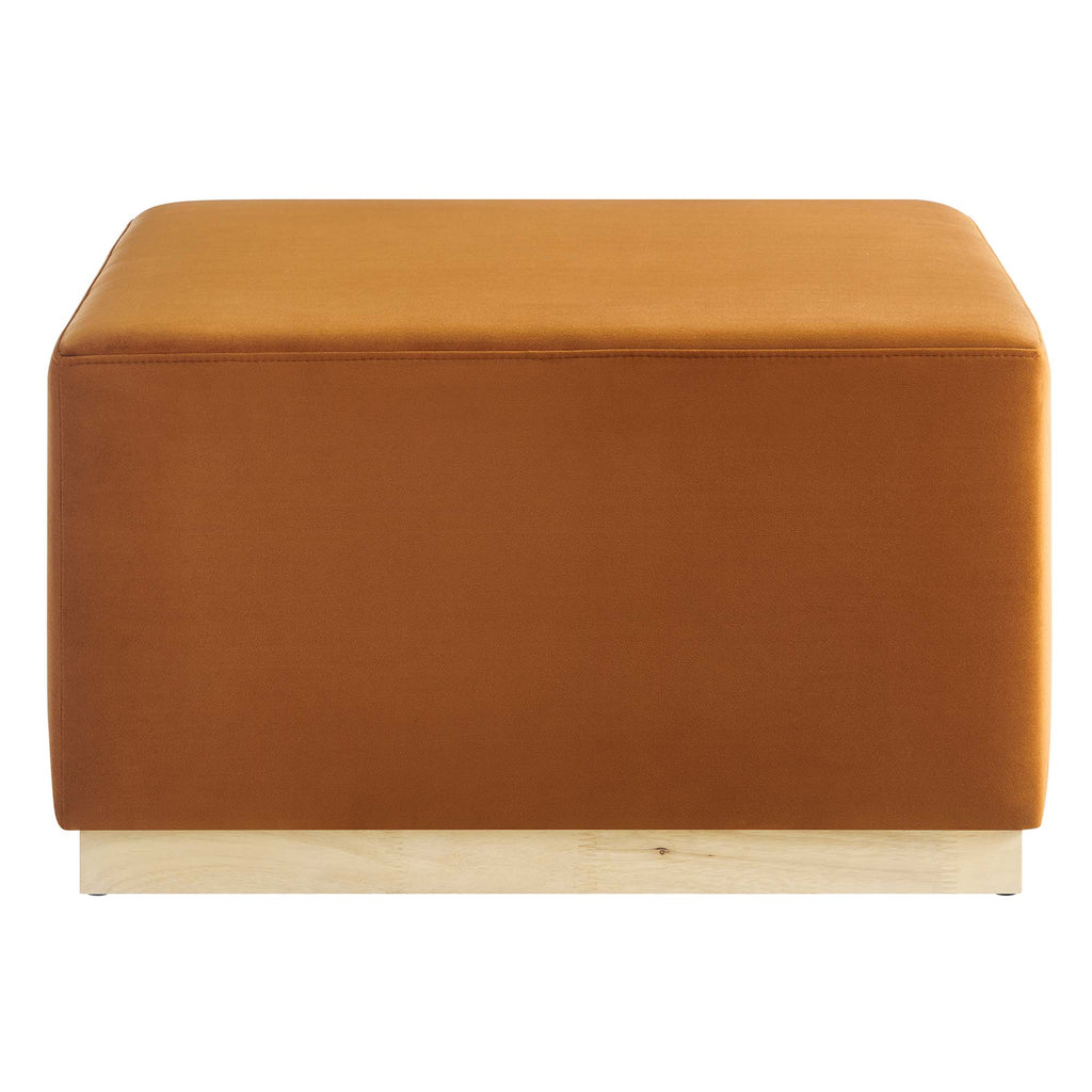 Tilden Large 28" Square Performance Velvet Upholstered Ottoman by Modway