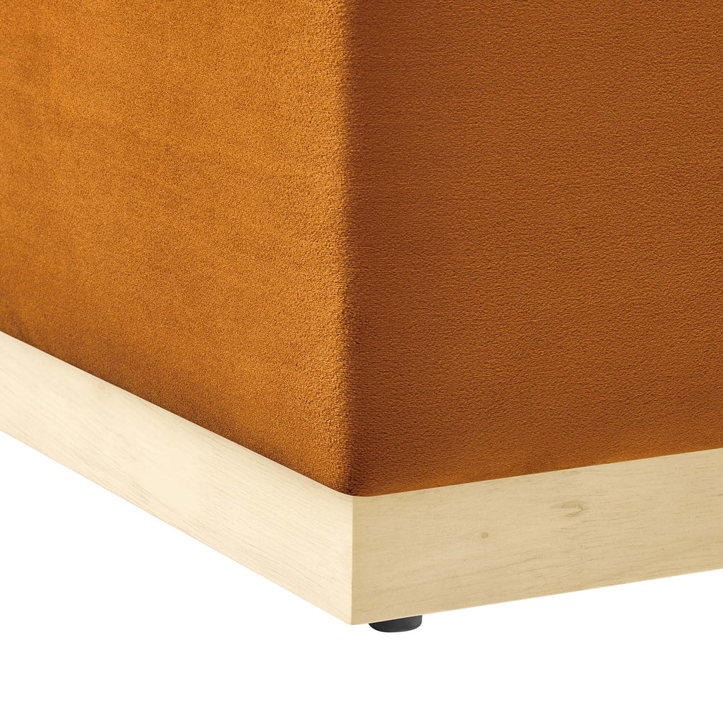 Tilden Large 28" Square Performance Velvet Upholstered Ottoman by Modway