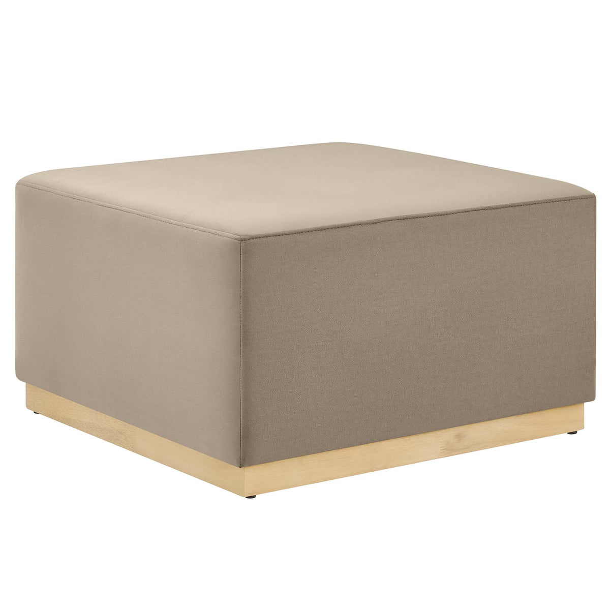 Tilden Large 28" Square Performance Velvet Upholstered Ottoman by Modway