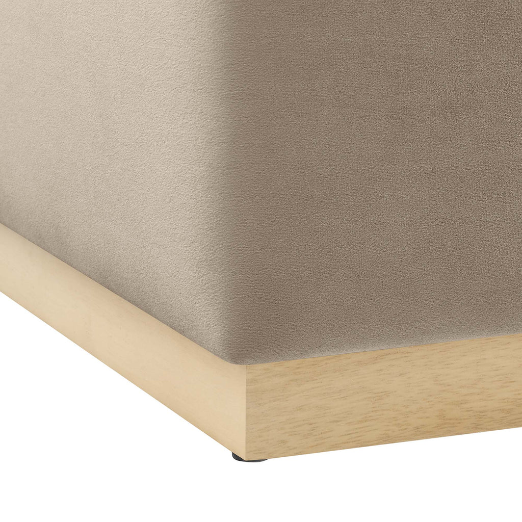 Tilden Large 28" Square Performance Velvet Upholstered Ottoman by Modway
