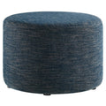 Callum Large Round Woven Heathered Fabric Upholstered Ottoman by Modway
