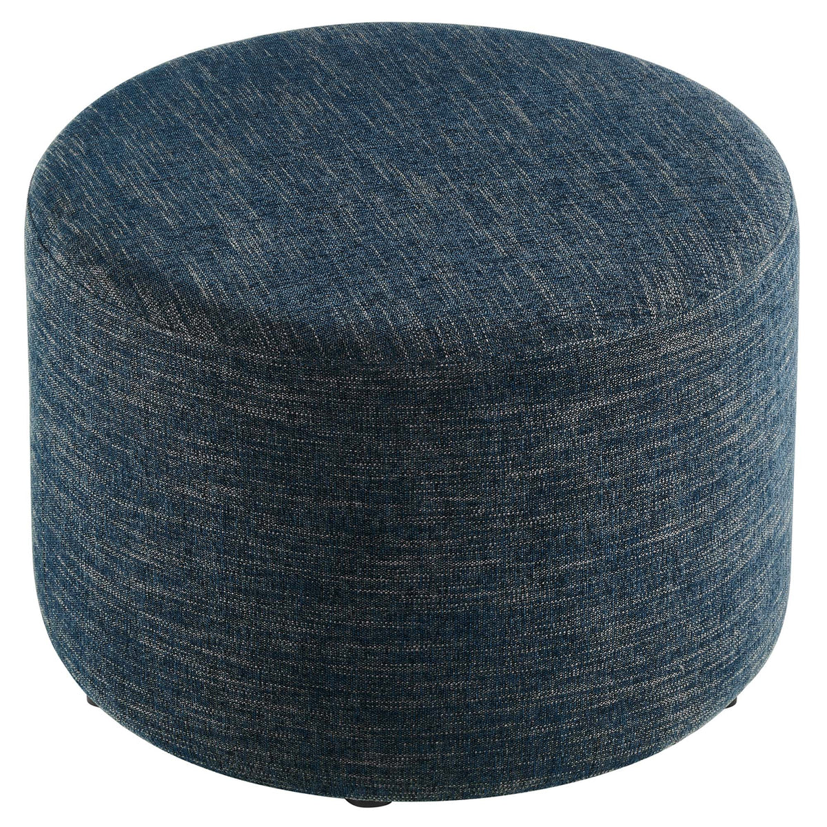 Callum Large Round Woven Heathered Fabric Upholstered Ottoman by Modway