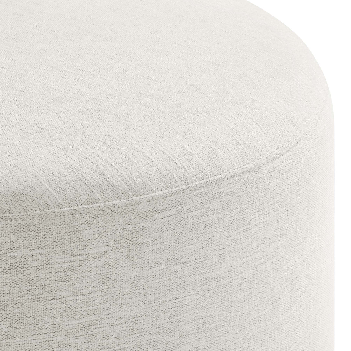 Callum Large Round Woven Heathered Fabric Upholstered Ottoman by Modway