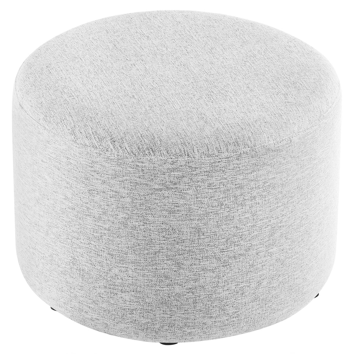 Callum Large Round Woven Heathered Fabric Upholstered Ottoman by Modway