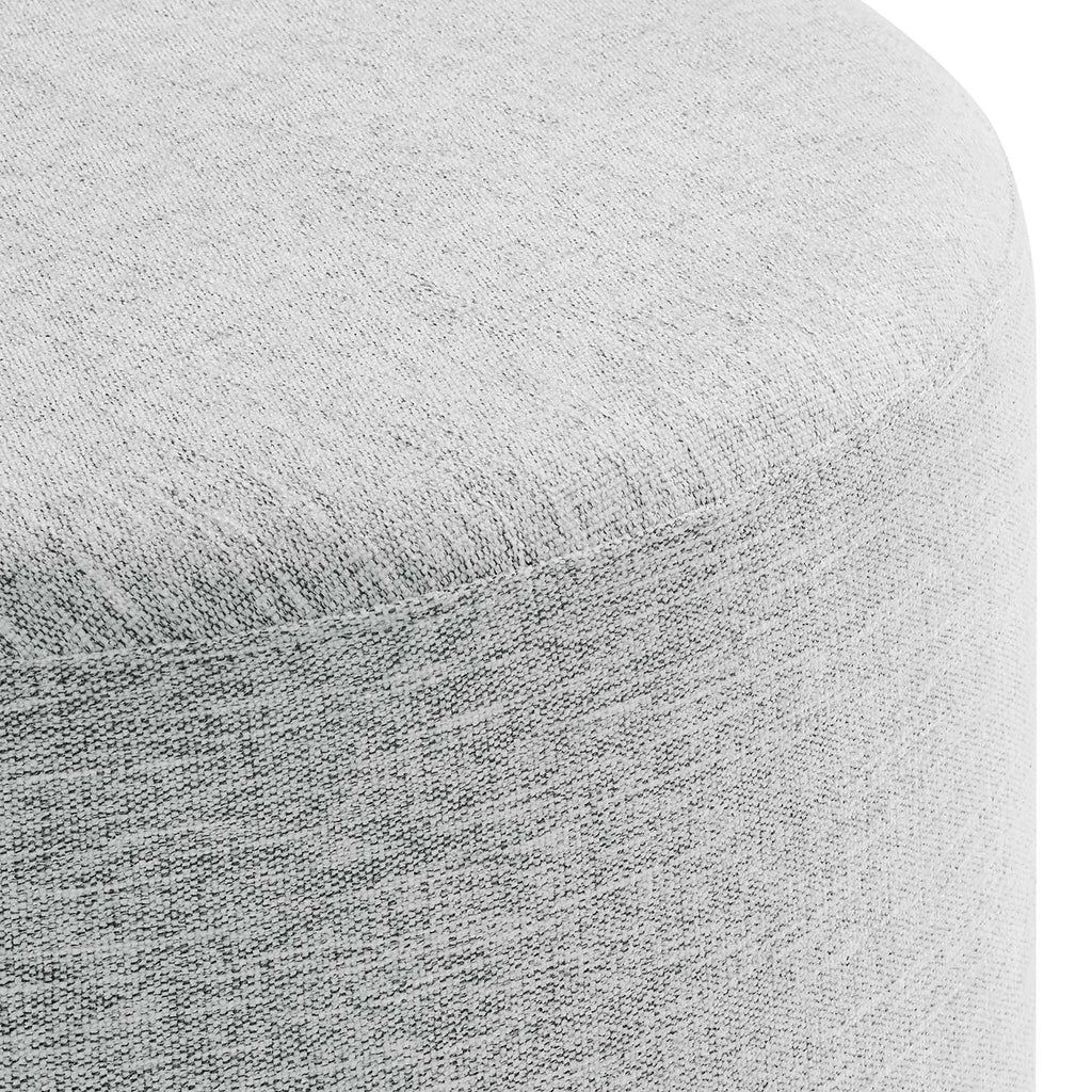 Callum Large Round Woven Heathered Fabric Upholstered Ottoman by Modway