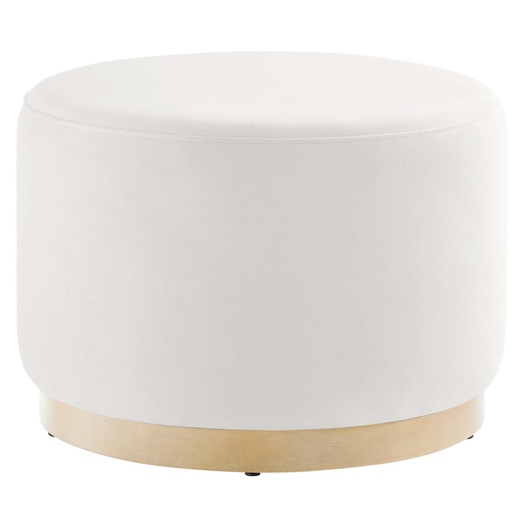Tilden Large Round Performance Velvet Upholstered Ottoman by Modway